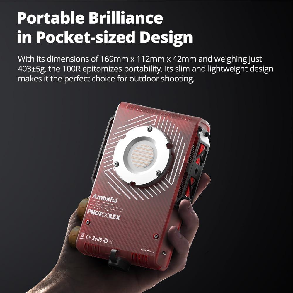 Luz de Video LED Ambitful Q100Lite 100W Bi-Color 2700K-6500K