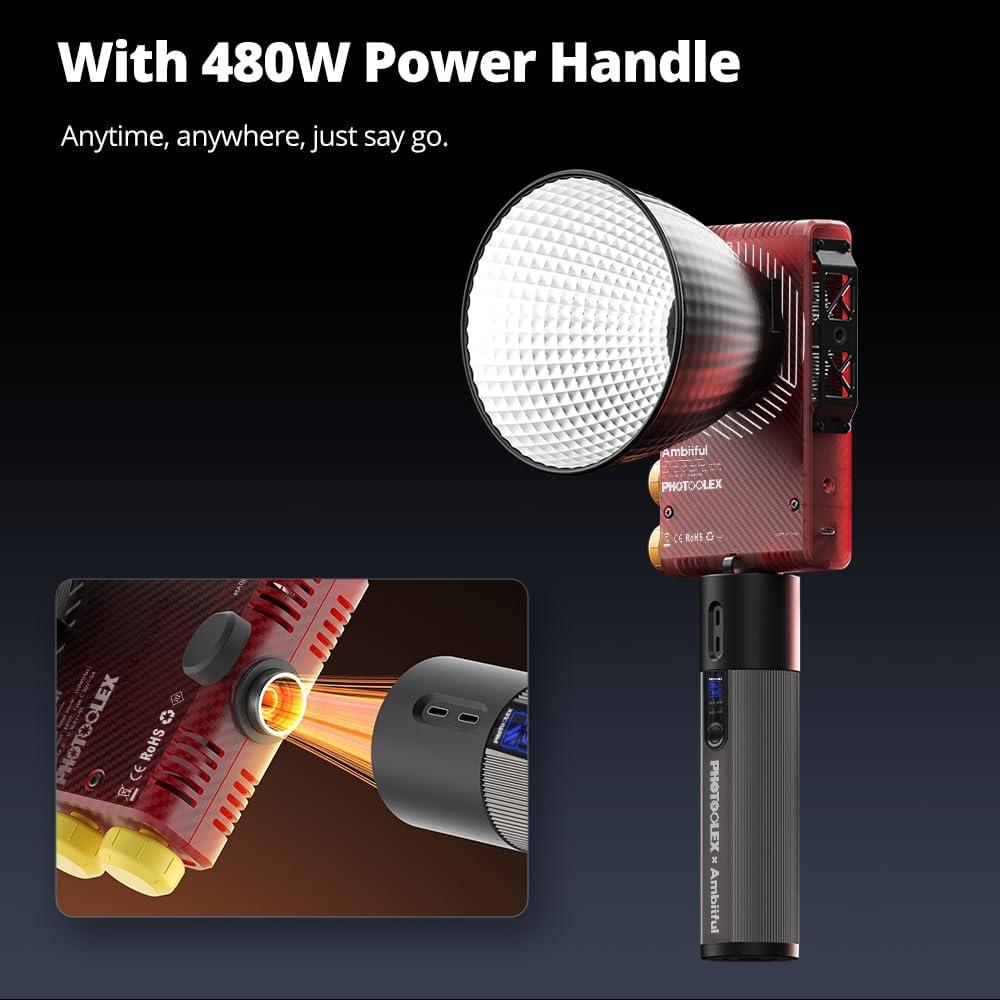 Luz de Video LED Ambitful Q100Lite 100W Bi-Color 2700K-6500K