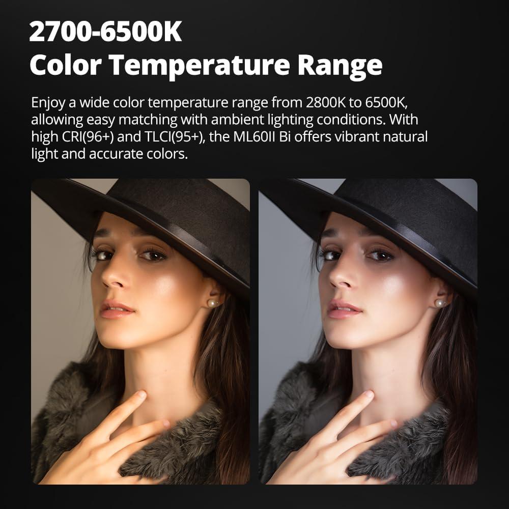 Luz de Video LED Ambitful Q100Lite 100W Bi-Color 2700K-6500K