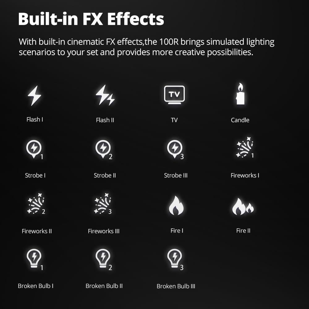 Luz de Video LED Ambitful Q100Lite 100W Bi-Color 2700K-6500K