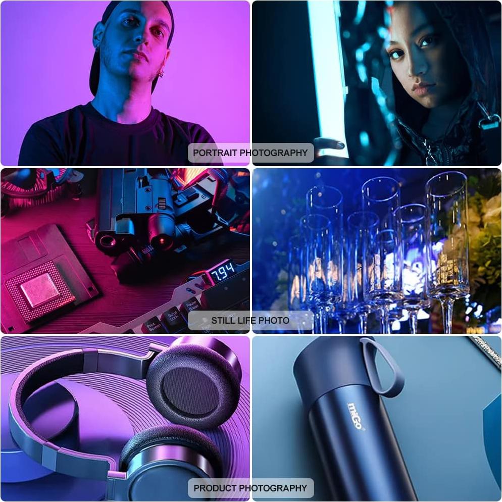 Varita de Luz Fotográfica LED RGB ITOTIN H200 Pro - 2 Paquete