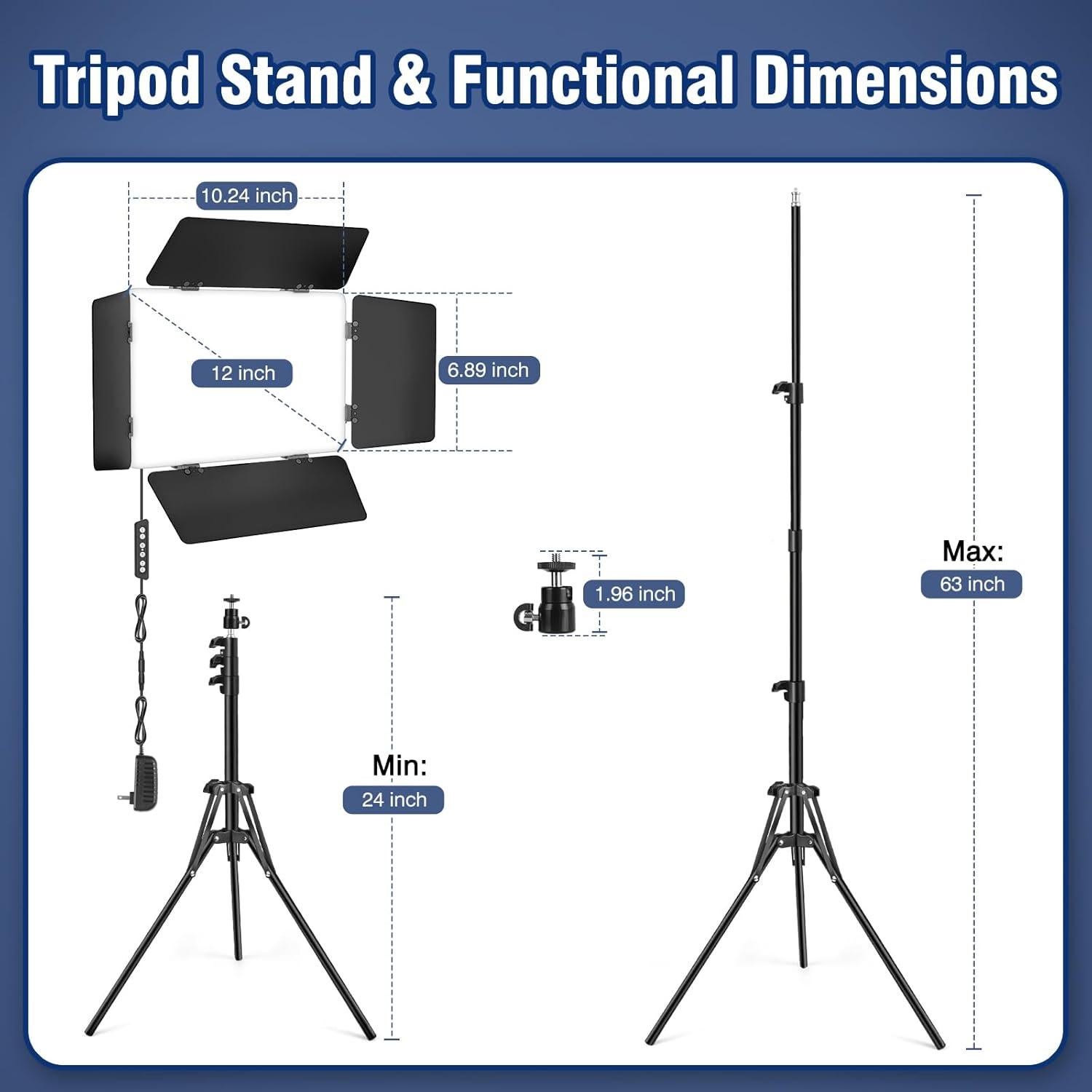 Kit de Iluminación LED Bi-Color Icceue 30W con Trípode