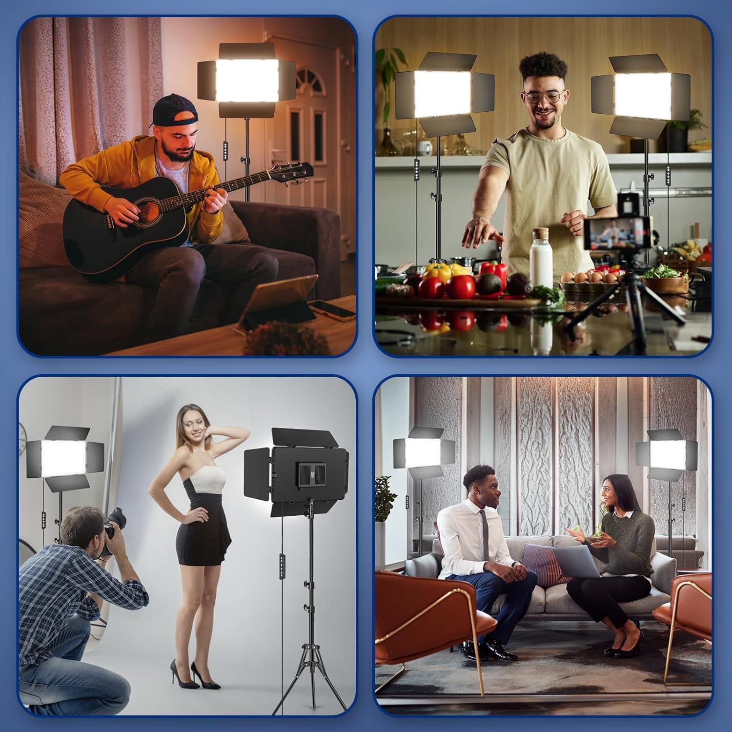 Kit de Iluminación LED Bi-Color Icceue 30W con Trípode