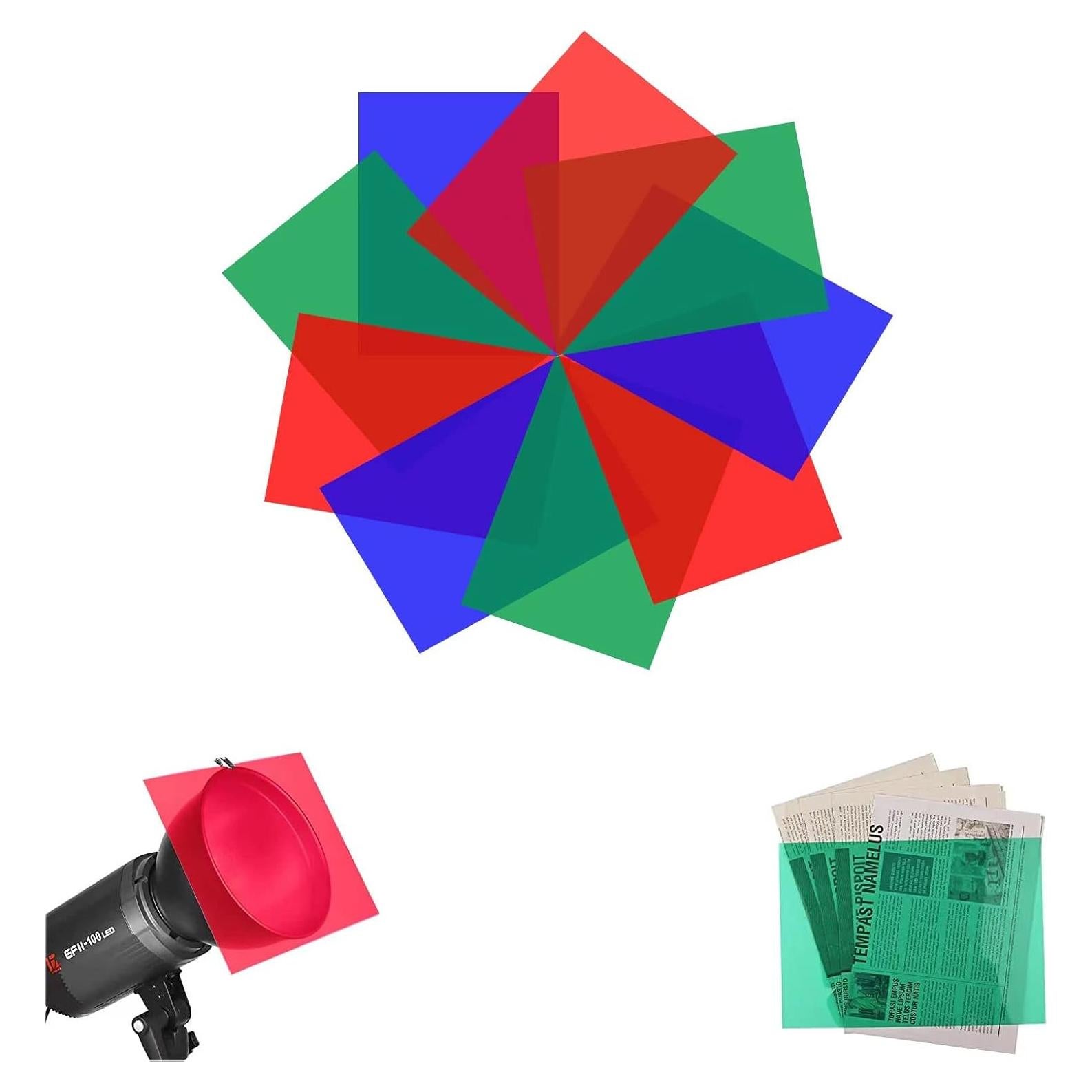 Filtros de Corrección de Color LILIYA 9 Piezas 29.7x21.6cm