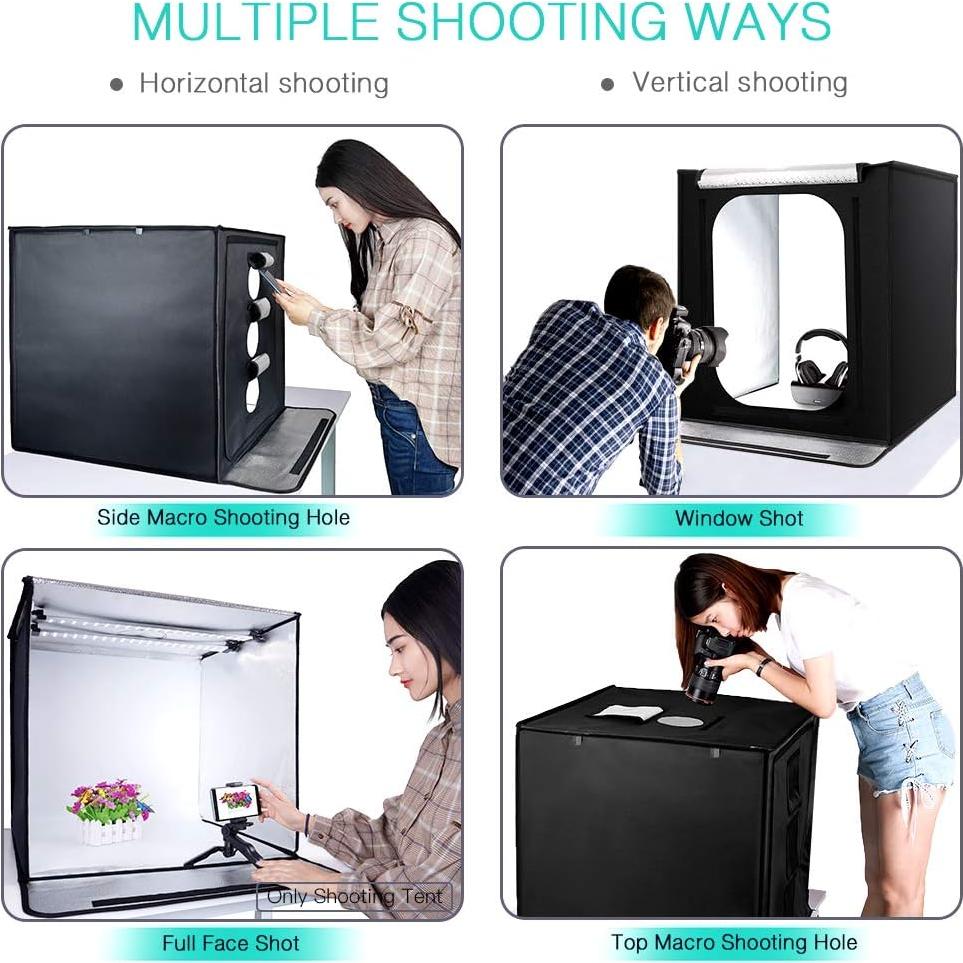 Caja de Fotos FOSITAN F60II 60x60cm Estudio Fotográfico LED