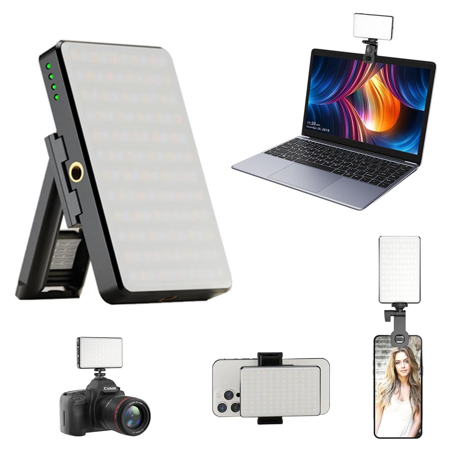 Luz de Selfie Portátil JatureClets 120 LED Recargable 3000mAh