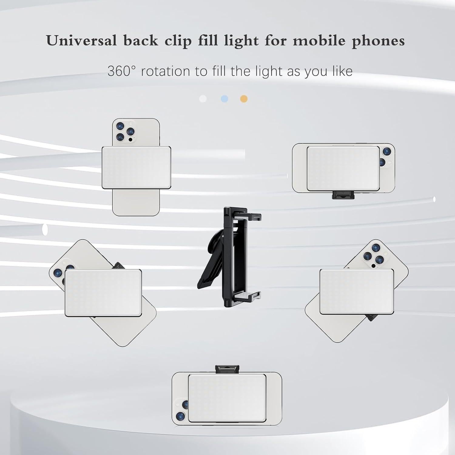 Luz de Selfie Portátil JatureClets 120 LED Recargable 3000mAh