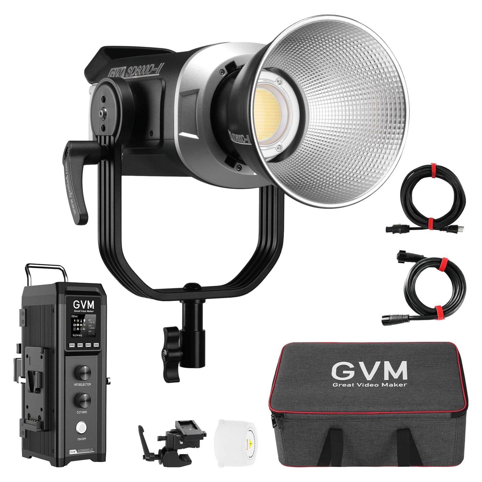 Luz LED GVM 600W para Fotografía y Video, 2700-6800K