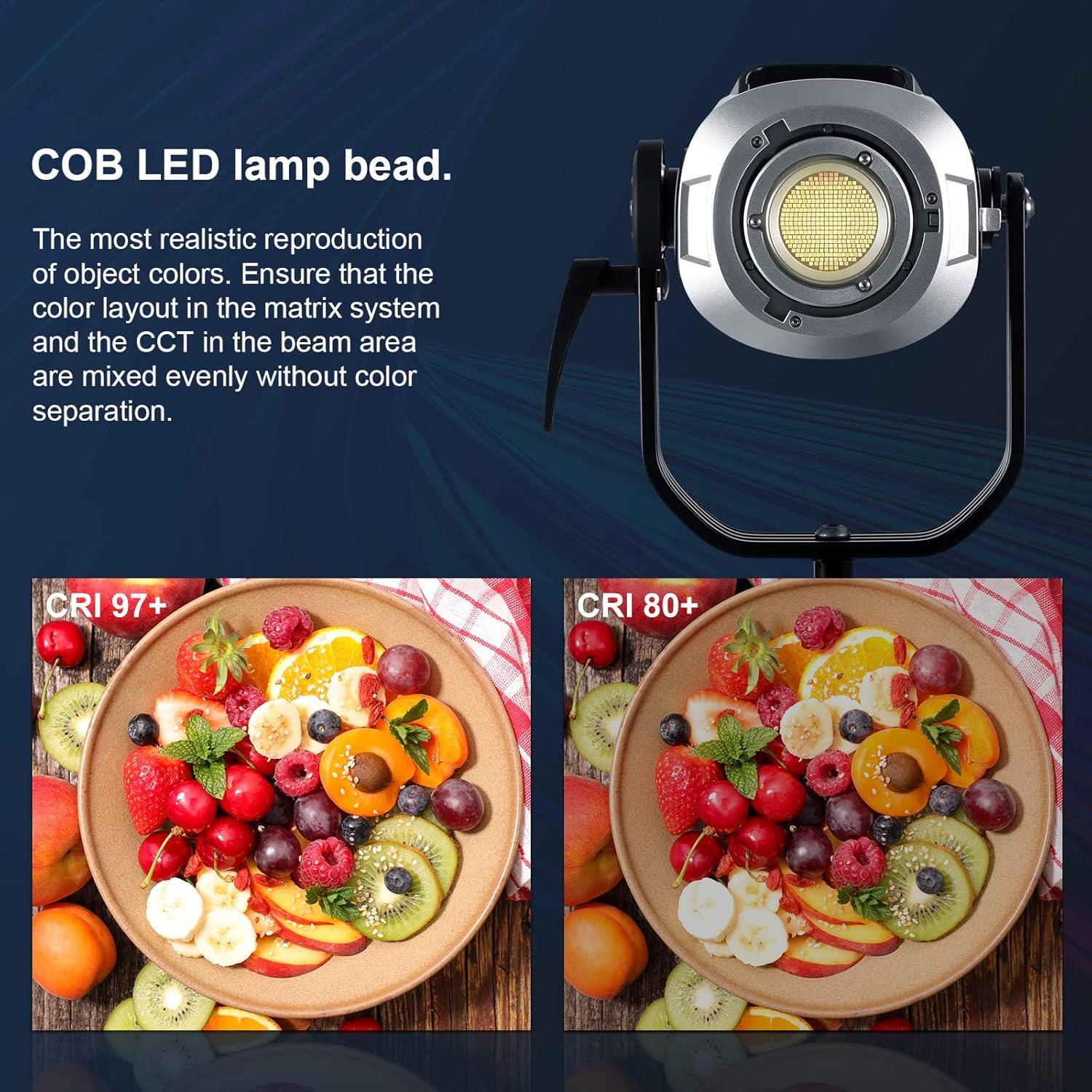 Luz LED GVM 600W para Fotografía y Video, 2700-6800K