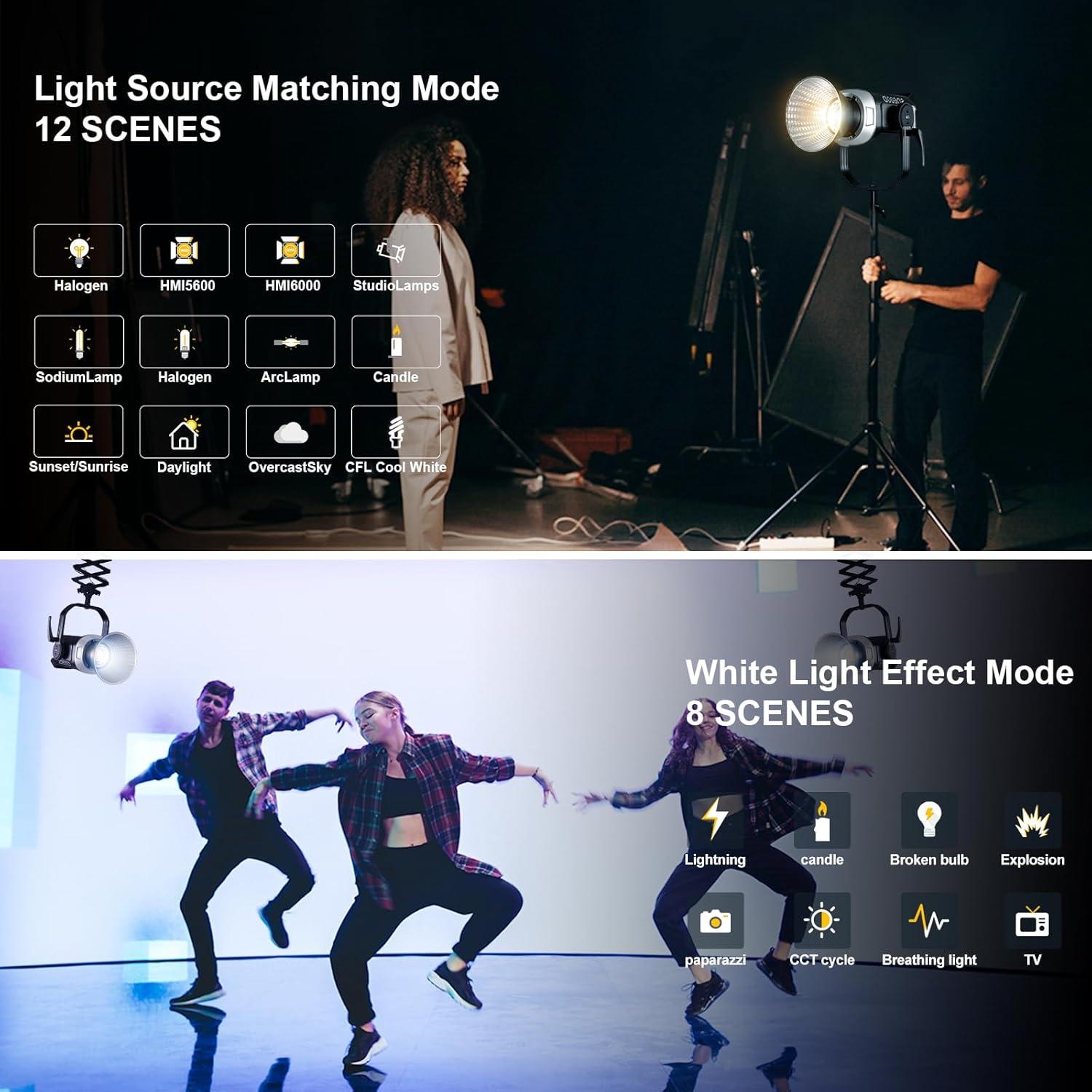 Luz LED GVM 600W para Fotografía y Video, 2700-6800K