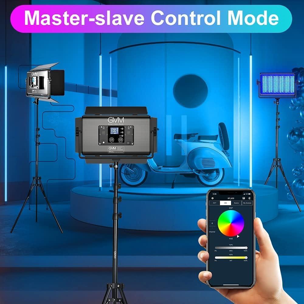 Luz de Video LED RGB GVM 1500D 75W Control Bluetooth
