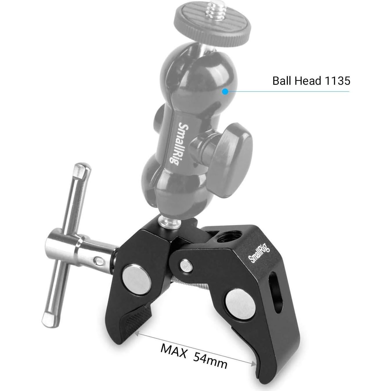 Super Clamp SmallRig 2058 para Cámaras y Luces - 2 Piezas