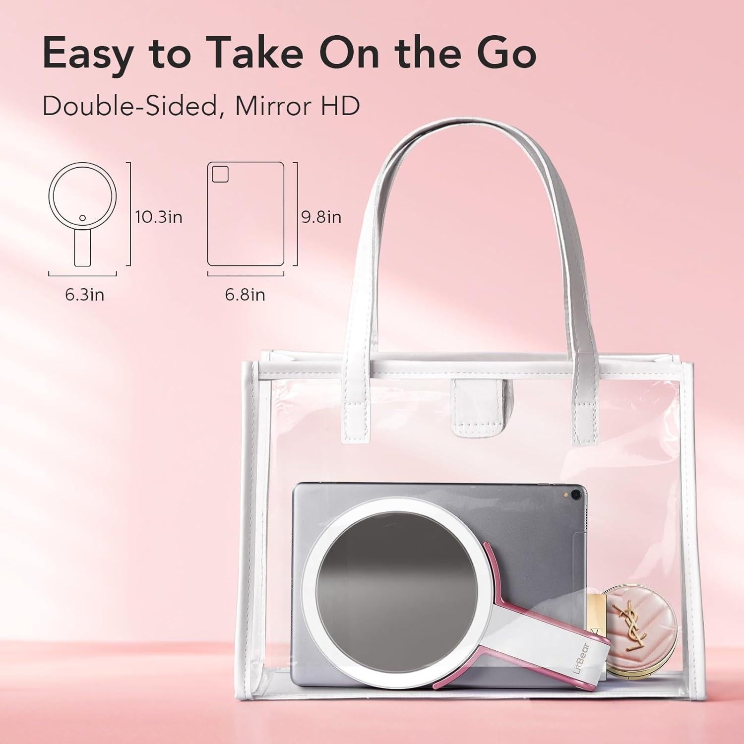 Espejo de Maquillaje LitBear 10X/1X Iluminado Portátil