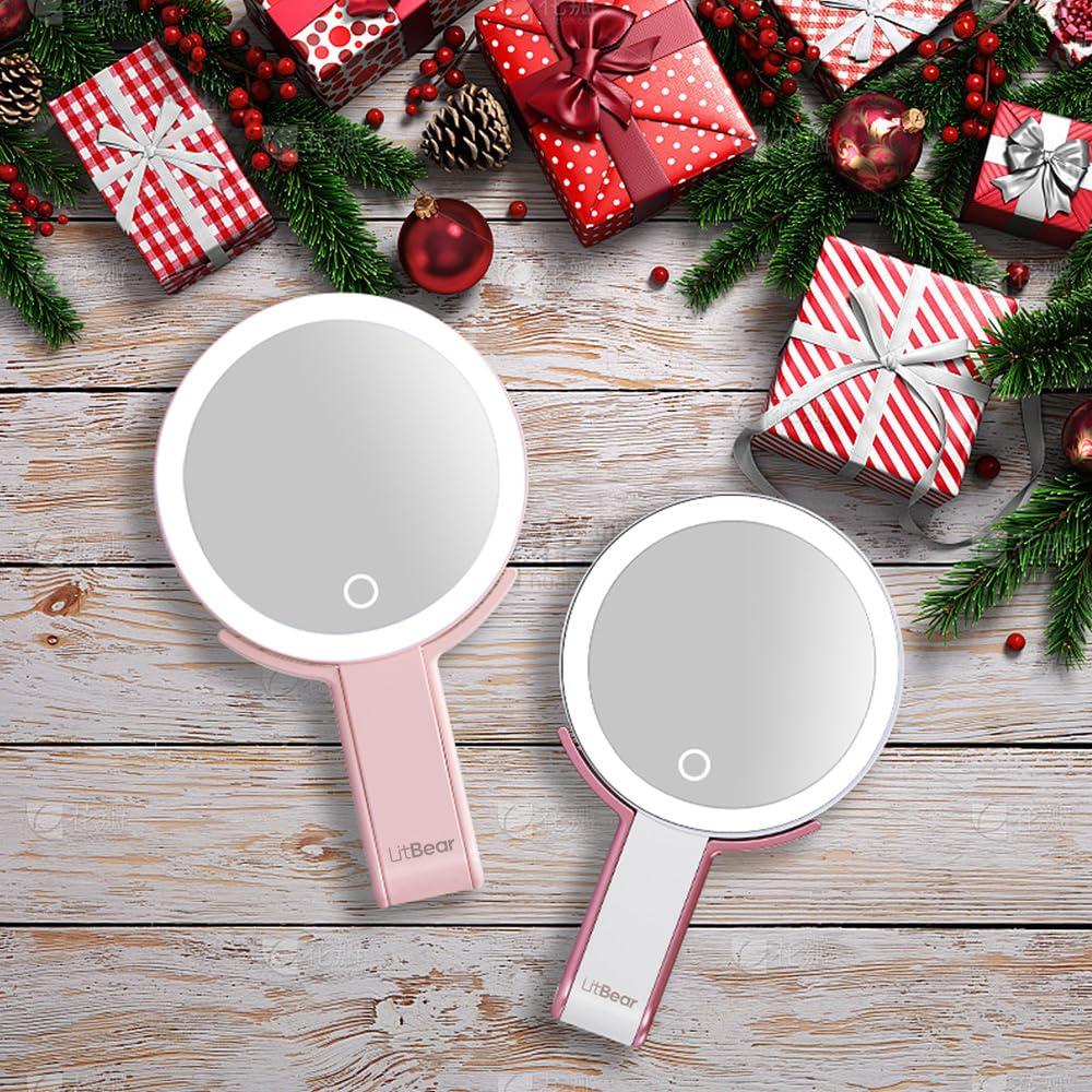 Espejo de Maquillaje LitBear 10X/1X Iluminado Portátil
