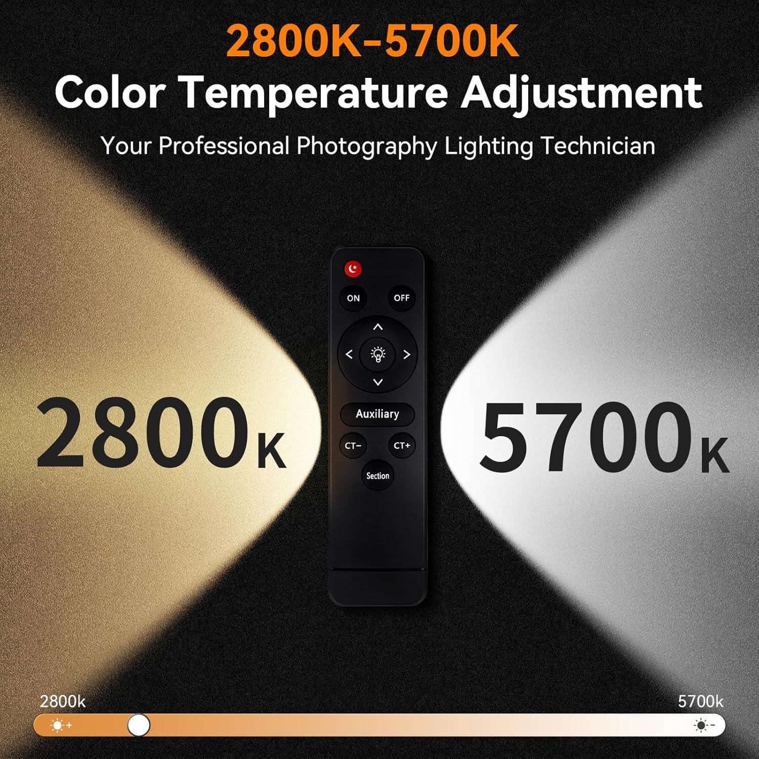 Kit de Iluminación Softbox Camnoon 2 Luces LED 85W Bi-Color