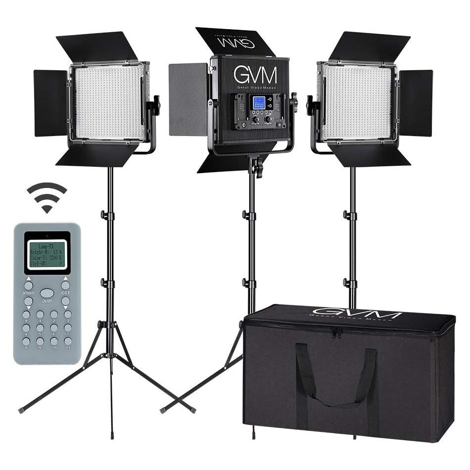 Panel de Luz LED GVM 672S Bi-color 3200K-5600K 22000Lux