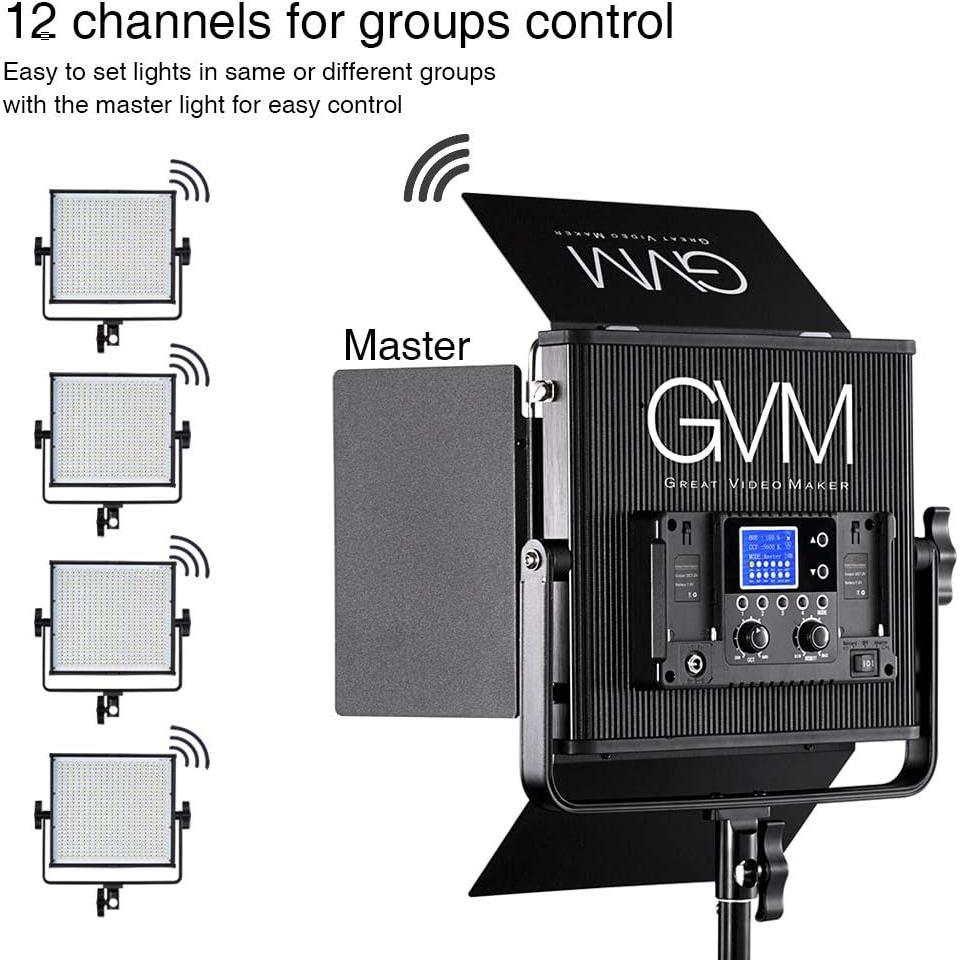 Panel de Luz LED GVM 672S Bi-color 3200K-5600K 22000Lux