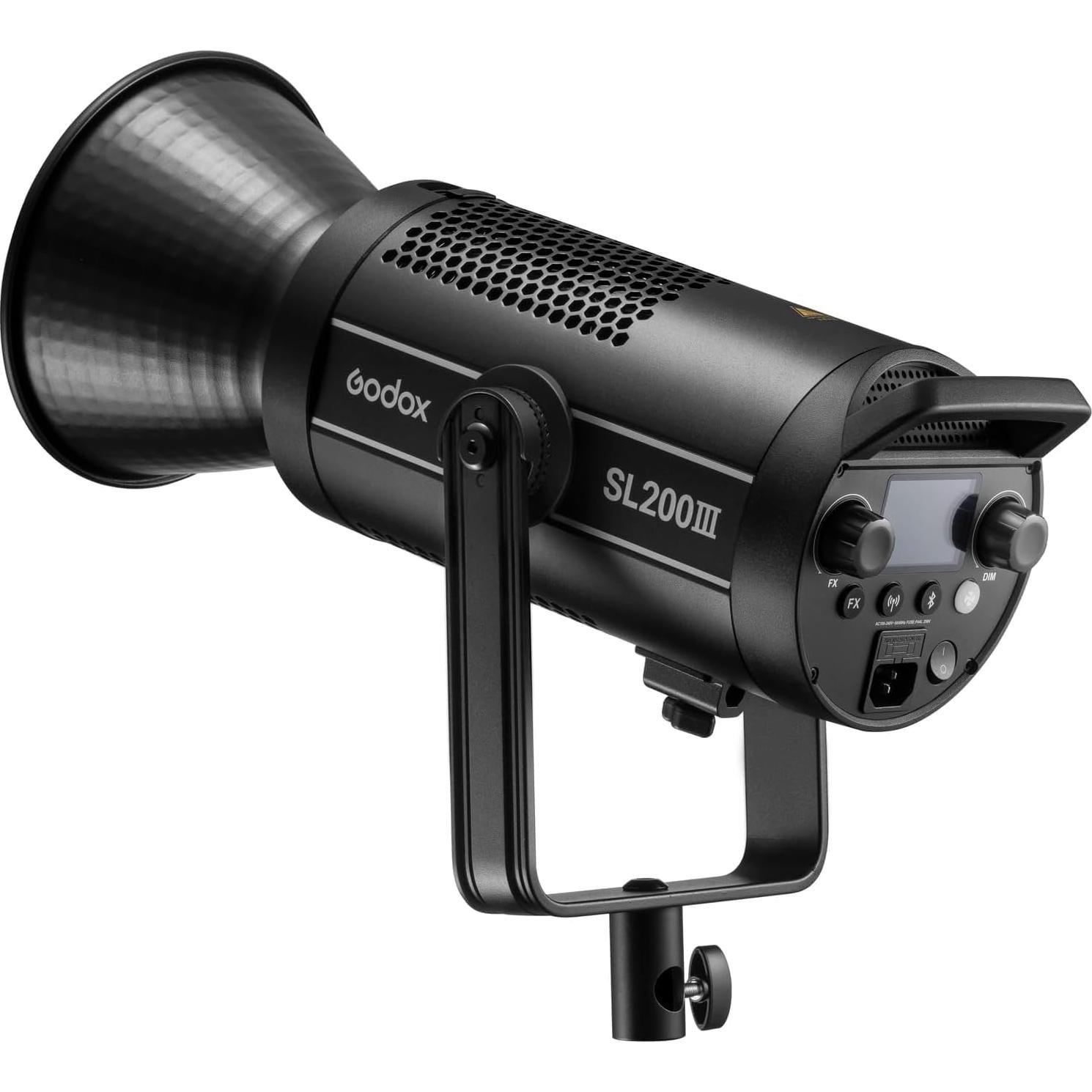 Luz LED Godox SL200III 200W 95600Lux CRI 96+ Modo Silencioso