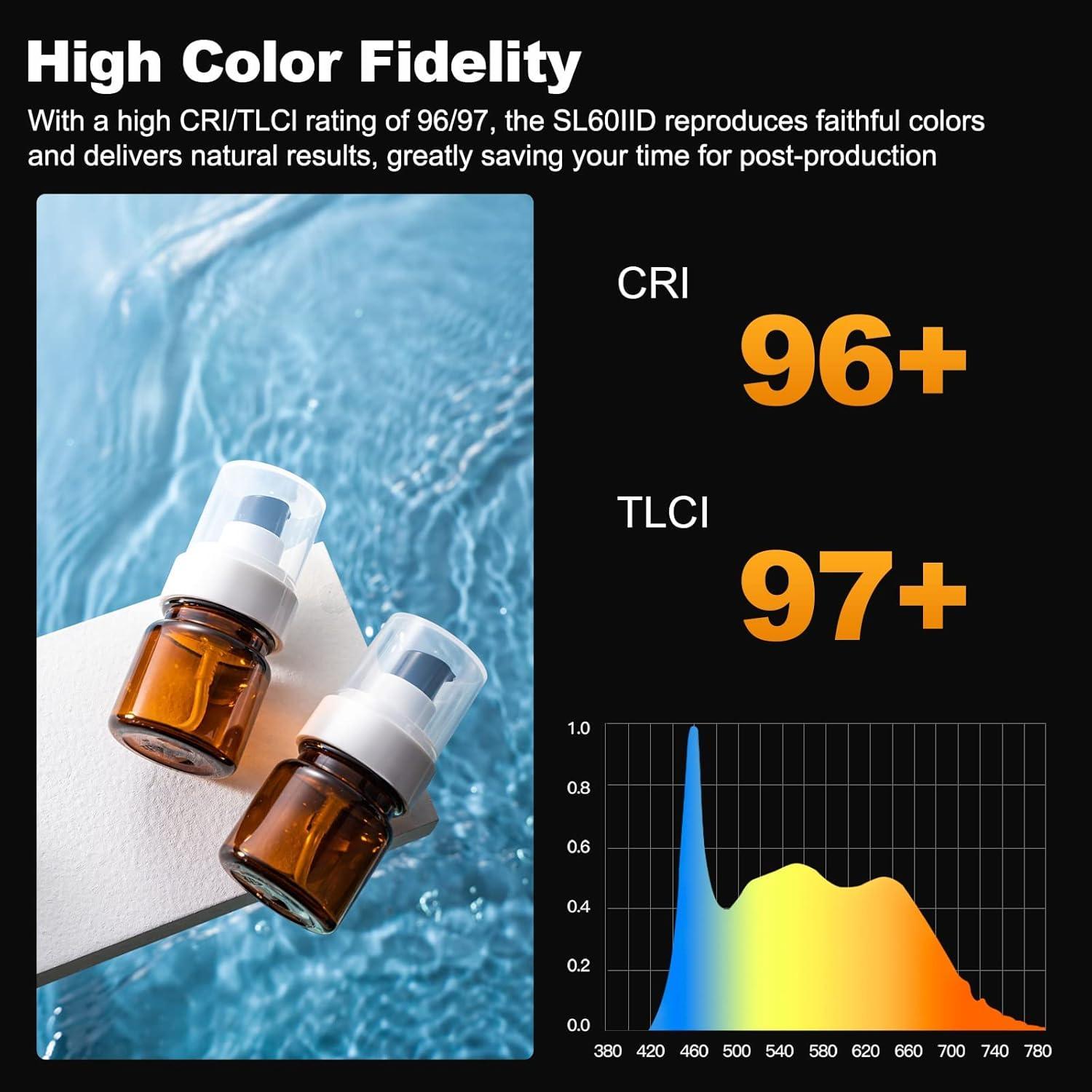 Luz de Video LED Godox SL60IID 70W CRI96+ 5600K Montura Bowens