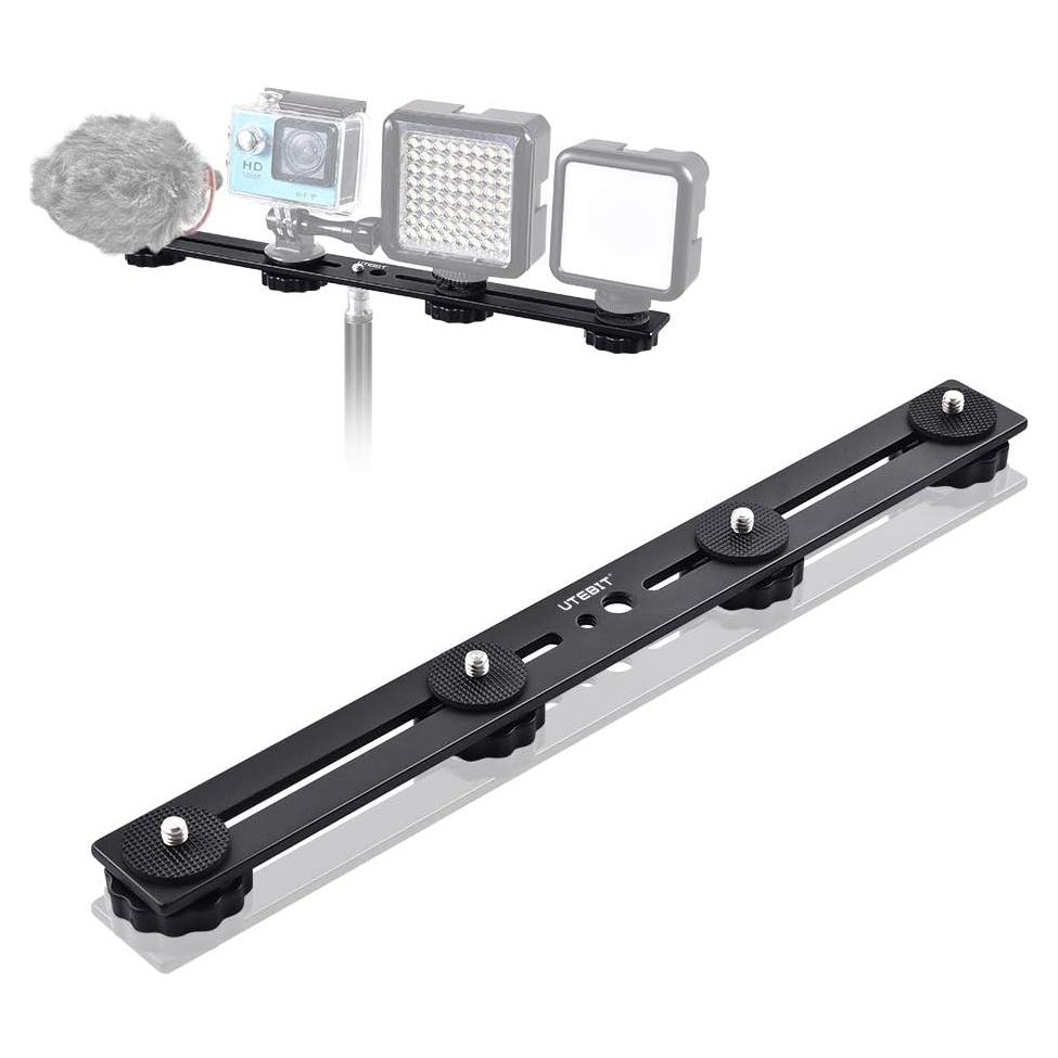 Soporte de Flash UTEBIT 30.3 cm Doble Montaje para Cámara