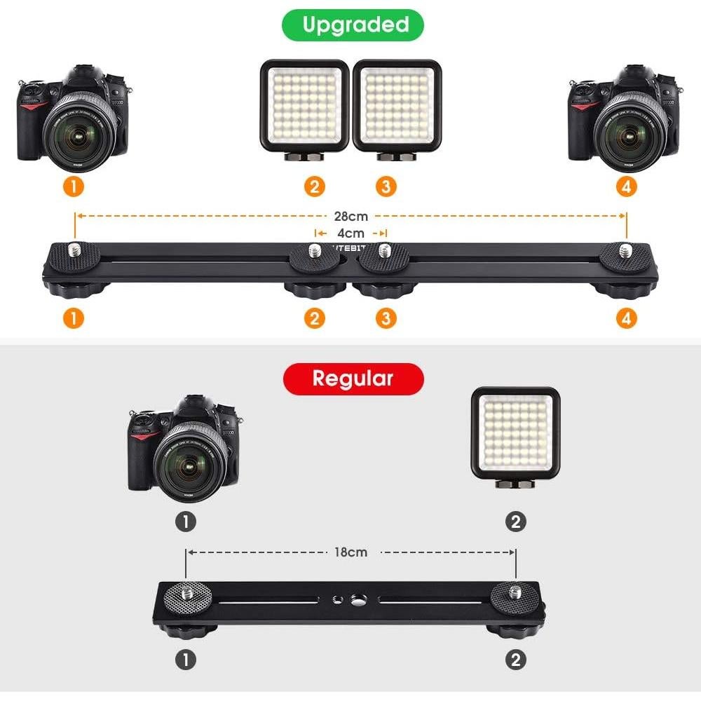 Soporte de Flash UTEBIT 30.3 cm Doble Montaje para Cámara