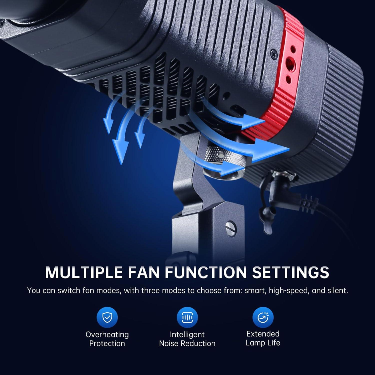 Luz de Estudio LED GVM 60W RGBWW Portátil 2700K-6800K