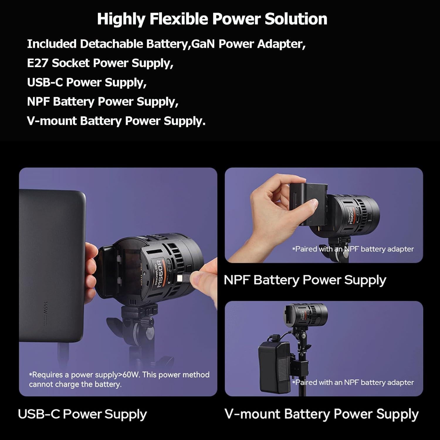 Luz LED Godox RS60 Bi-Color para Video, Control DMX/App