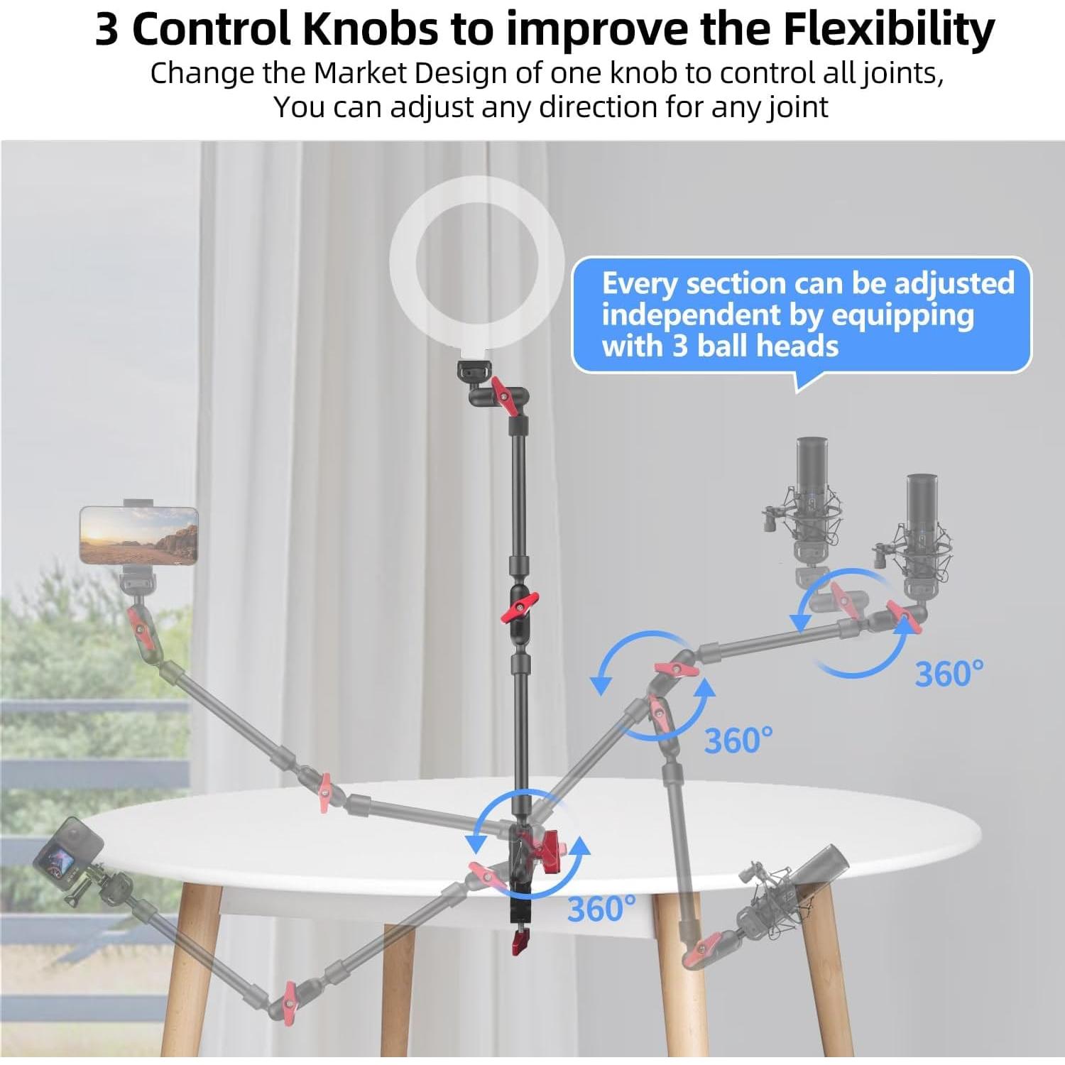Brazo Mágico Hemmotop 55.88cm con Abrazadera Ajustable