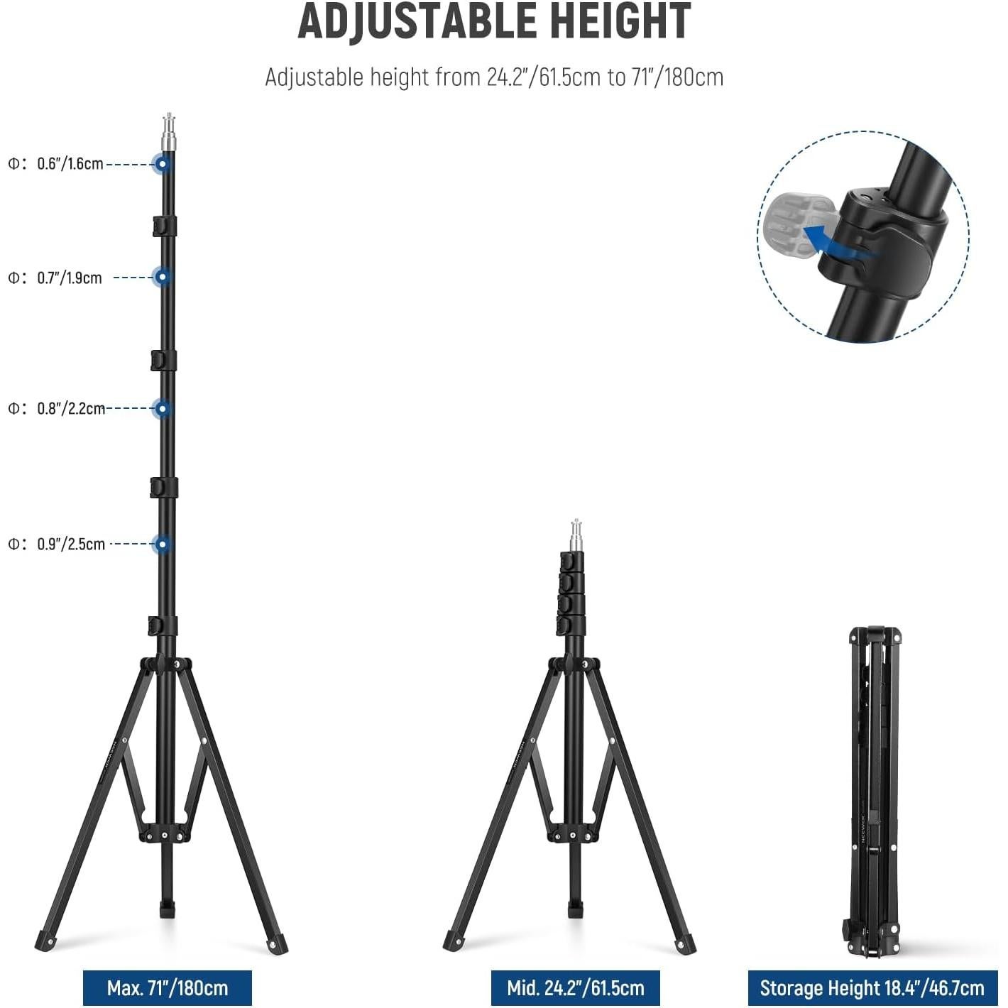 Soporte de Cámara NEEWER ST180R 180cm Plegable y Ajustable