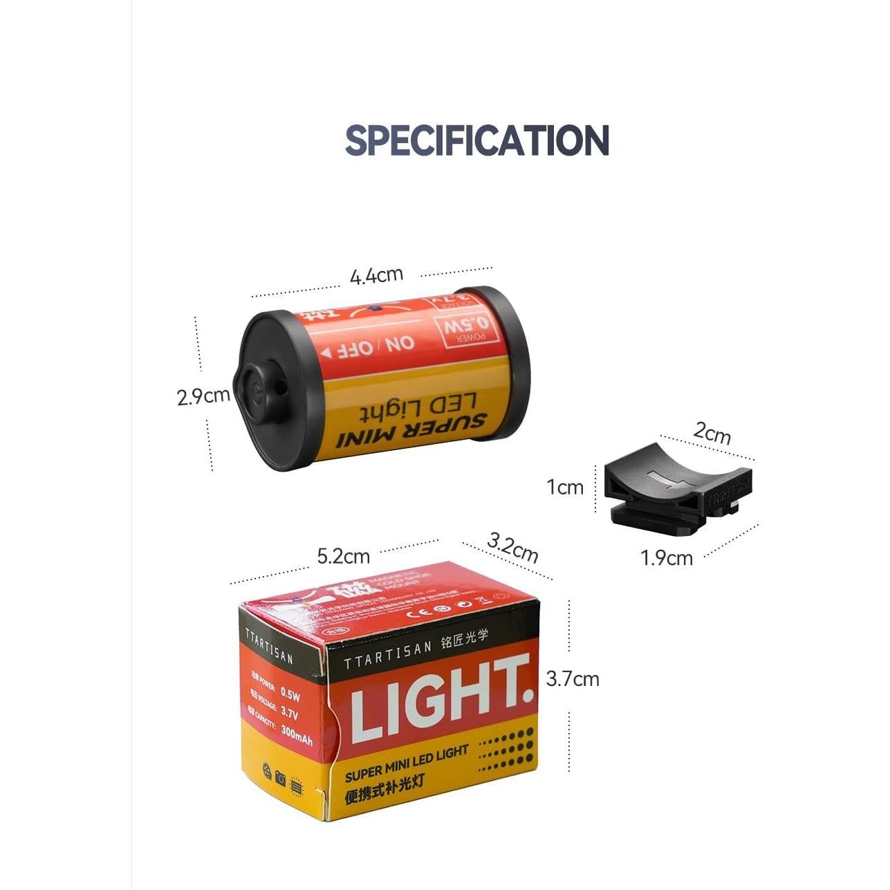 Luz LED Mini TTArtisan 3000K/4500K/6000K para Fotografía