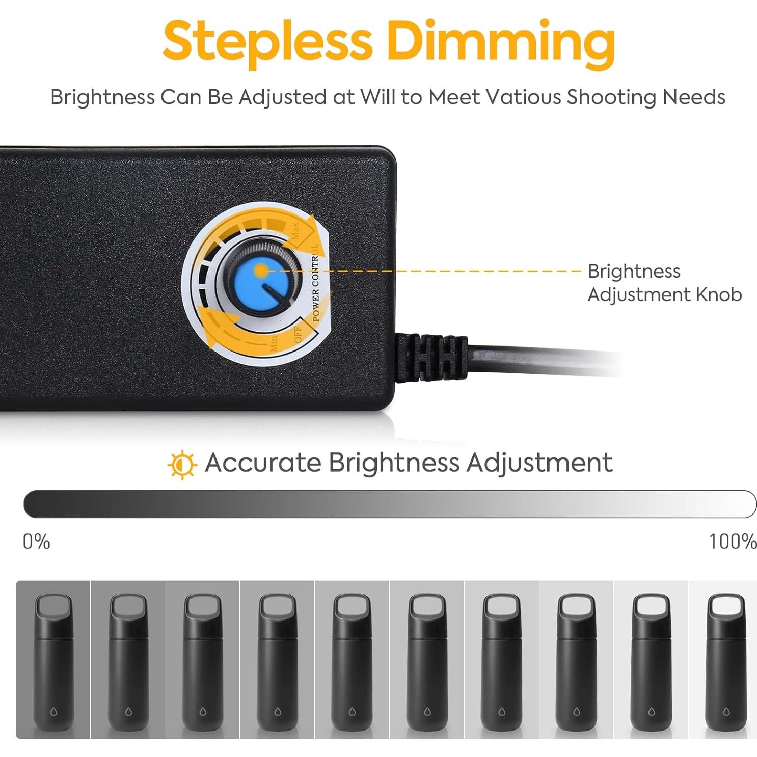 Caja de Estudio Fotográfico SEDGEWIN 61x61x61 cm con 198 LED