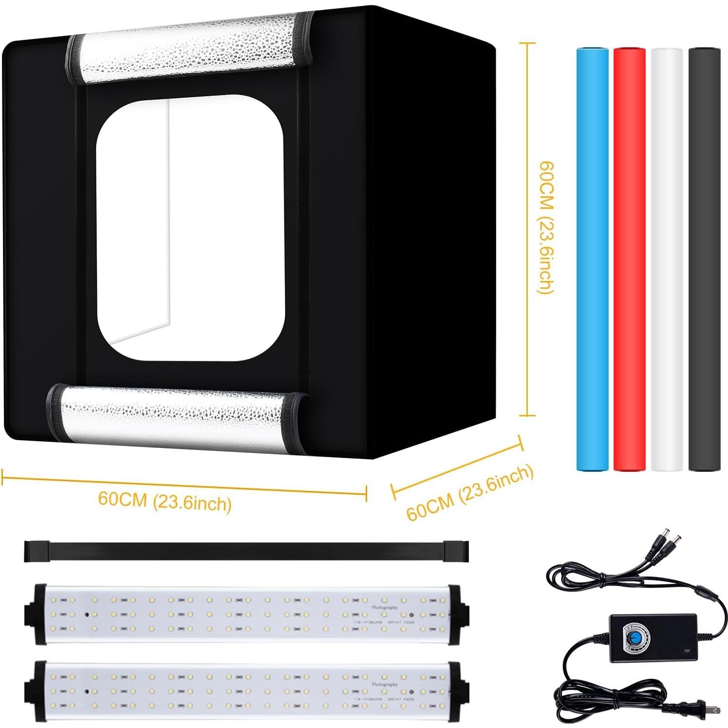 Caja de Estudio Fotográfico SEDGEWIN 61x61x61 cm con 198 LED