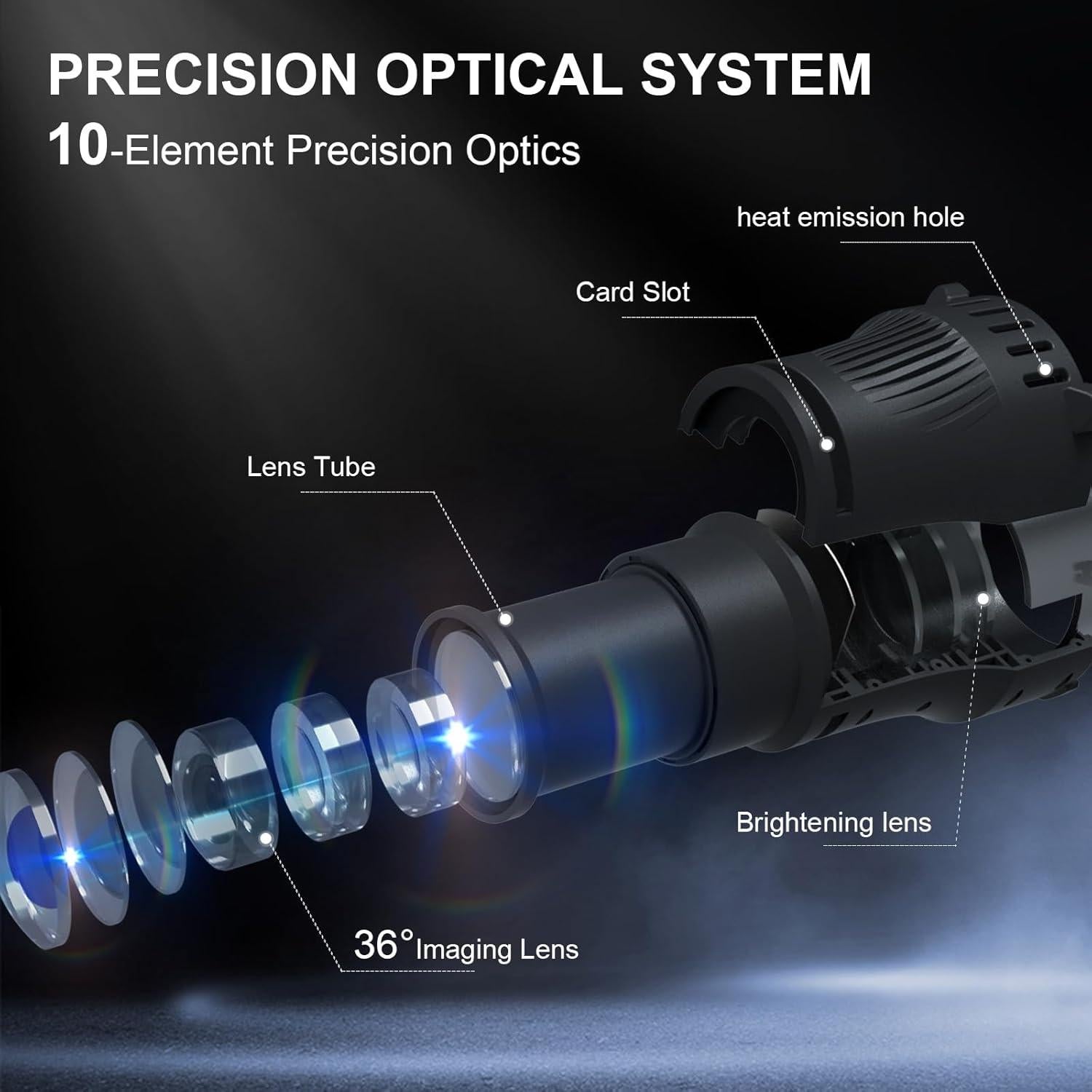 Snoot Óptico Wellmaking S-290LED para Luces LED Bowens