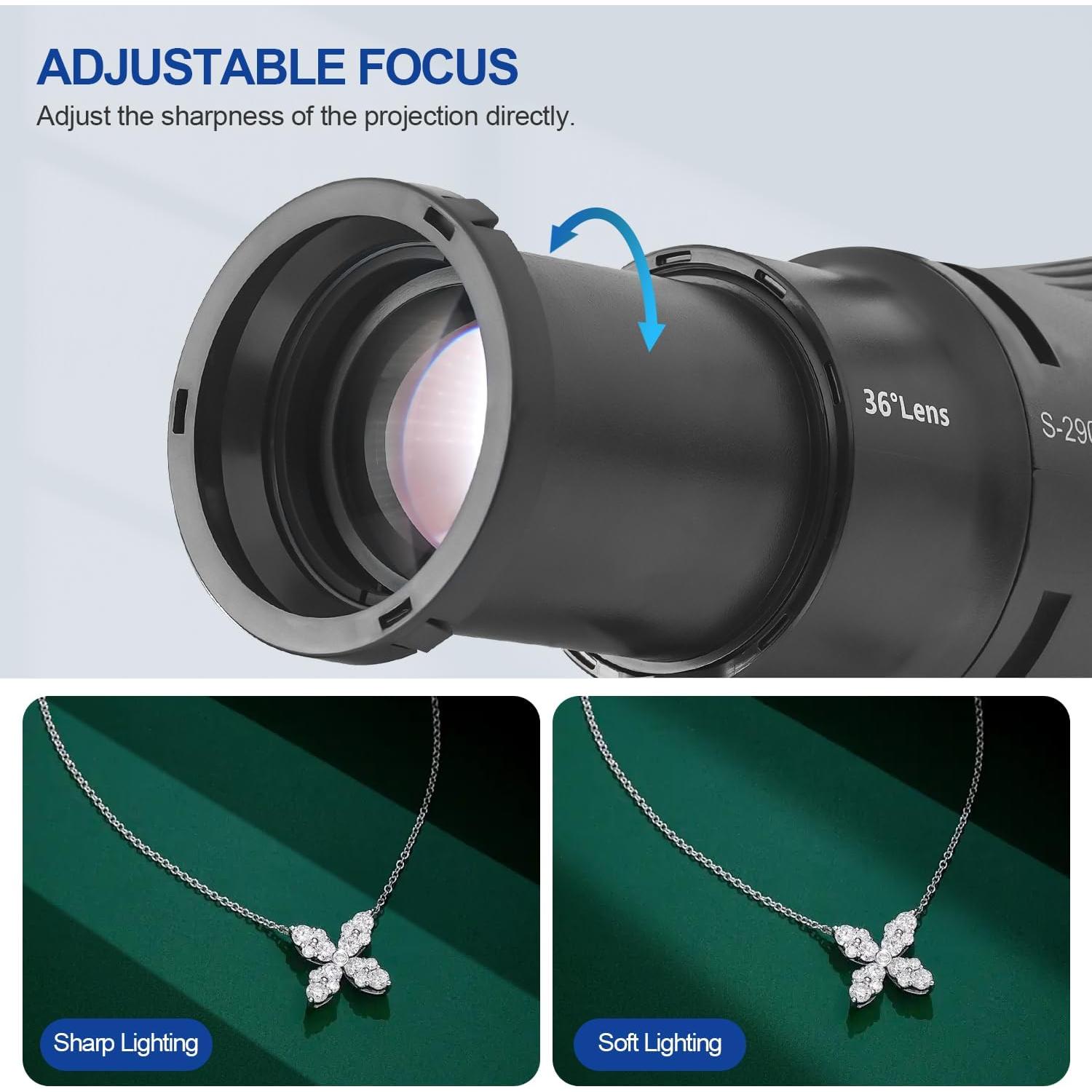 Snoot Óptico Wellmaking S-290LED para Luces LED Bowens