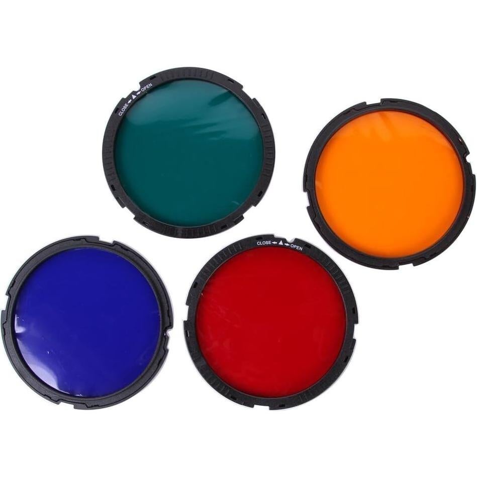 Montura de Lente Ajustable 10X Foto4easy con 4 Filtros de Color
