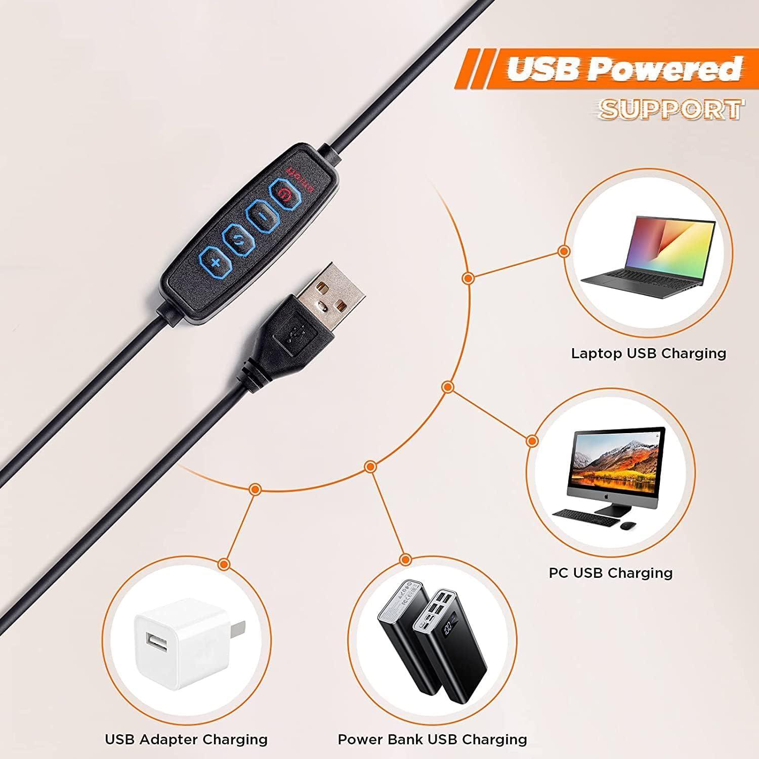 Luz de Anillo LED 10" AceTaken con Soporte para Teléfono