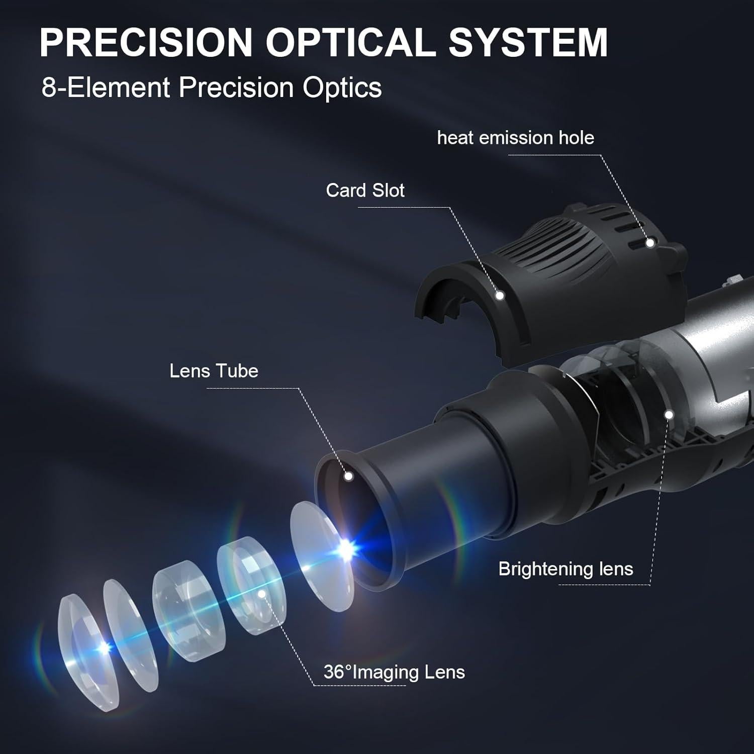 Snoot Óptico Bowens Wellmaking S-290 con Lente 36° y Filtros