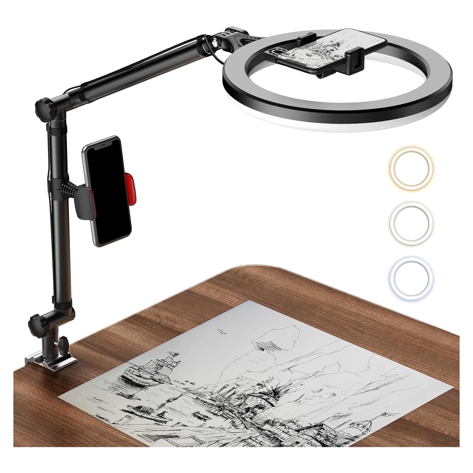 Anillo de Luz LED 10" LUOLED con Soporte para Teléfono