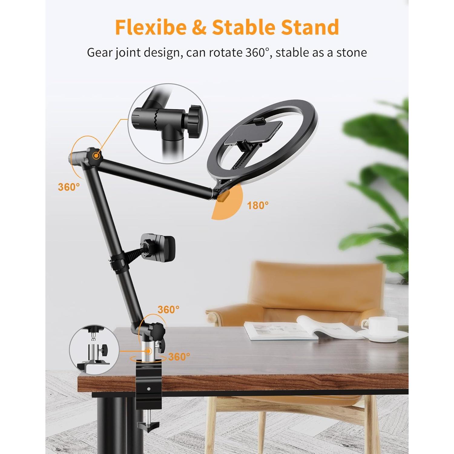 Anillo de Luz LED 10" LUOLED con Soporte para Teléfono