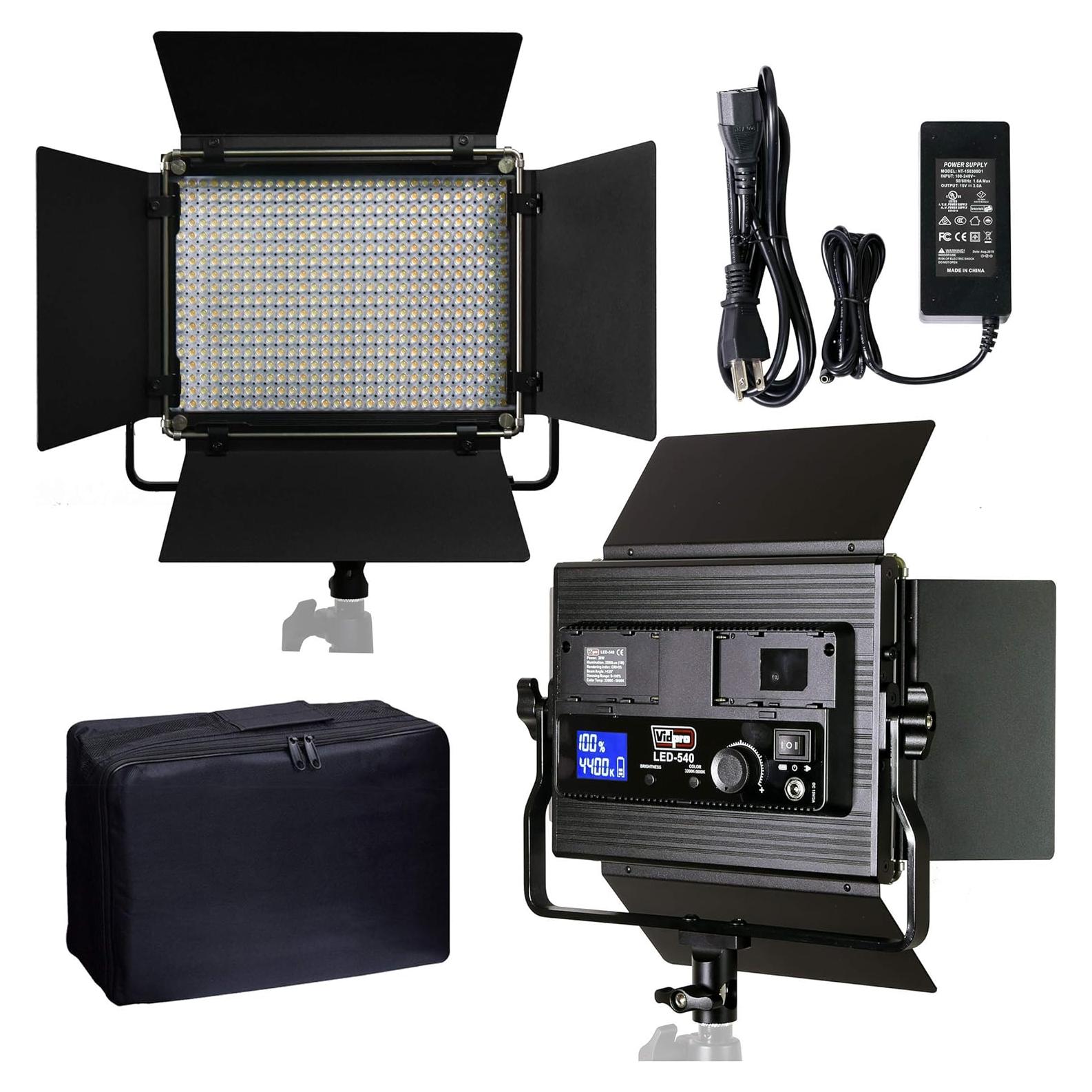 Kit de Iluminación LED Vidpro LED-540 Bi-Color 3200K-5600K