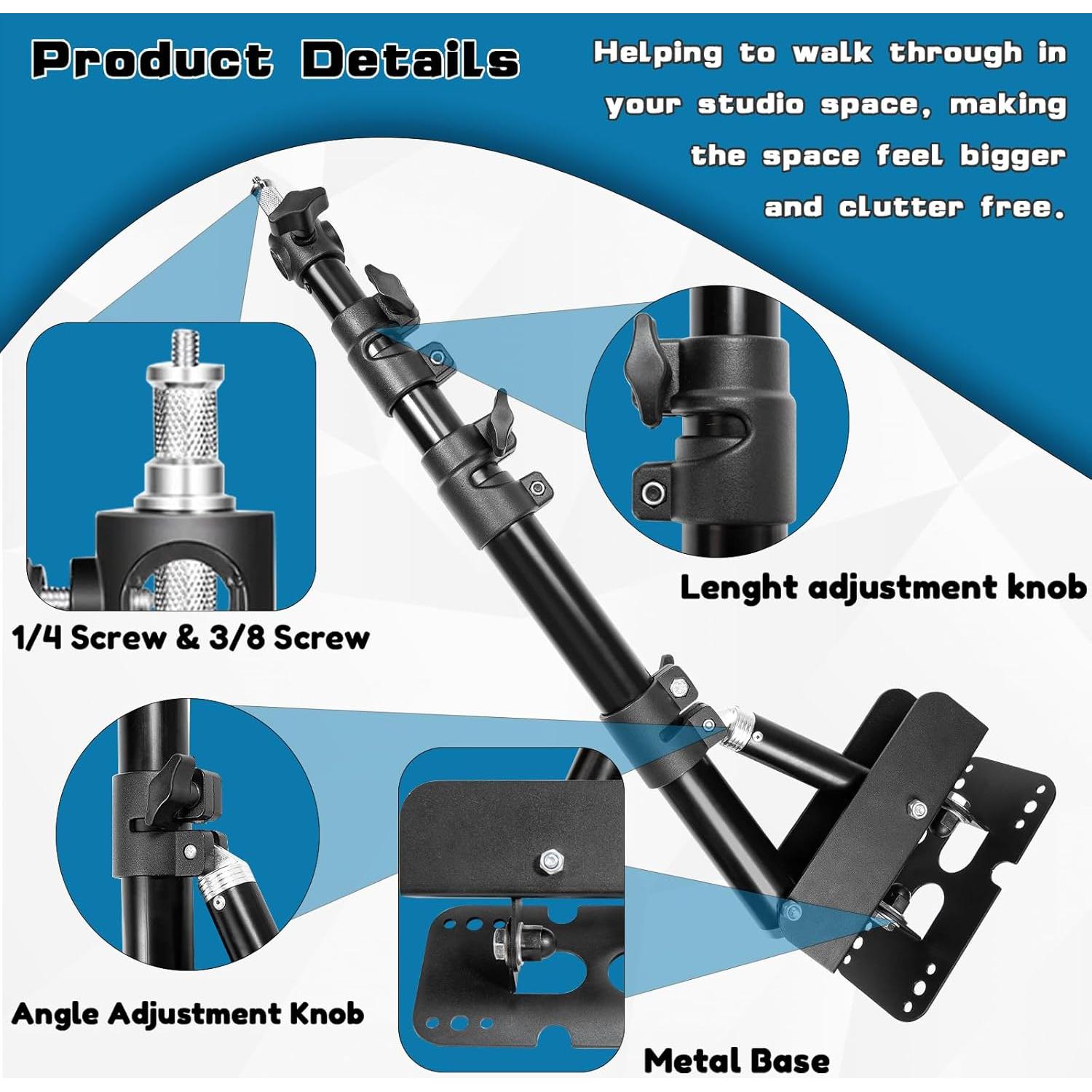 Brazo de Soporte Triangular para Pared Babsbire 55-100 cm