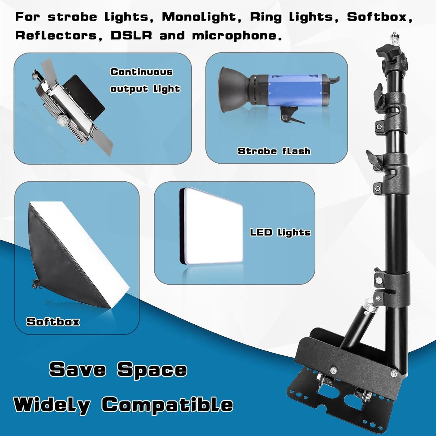 Brazo de Soporte Triangular para Pared Babsbire 55-100 cm