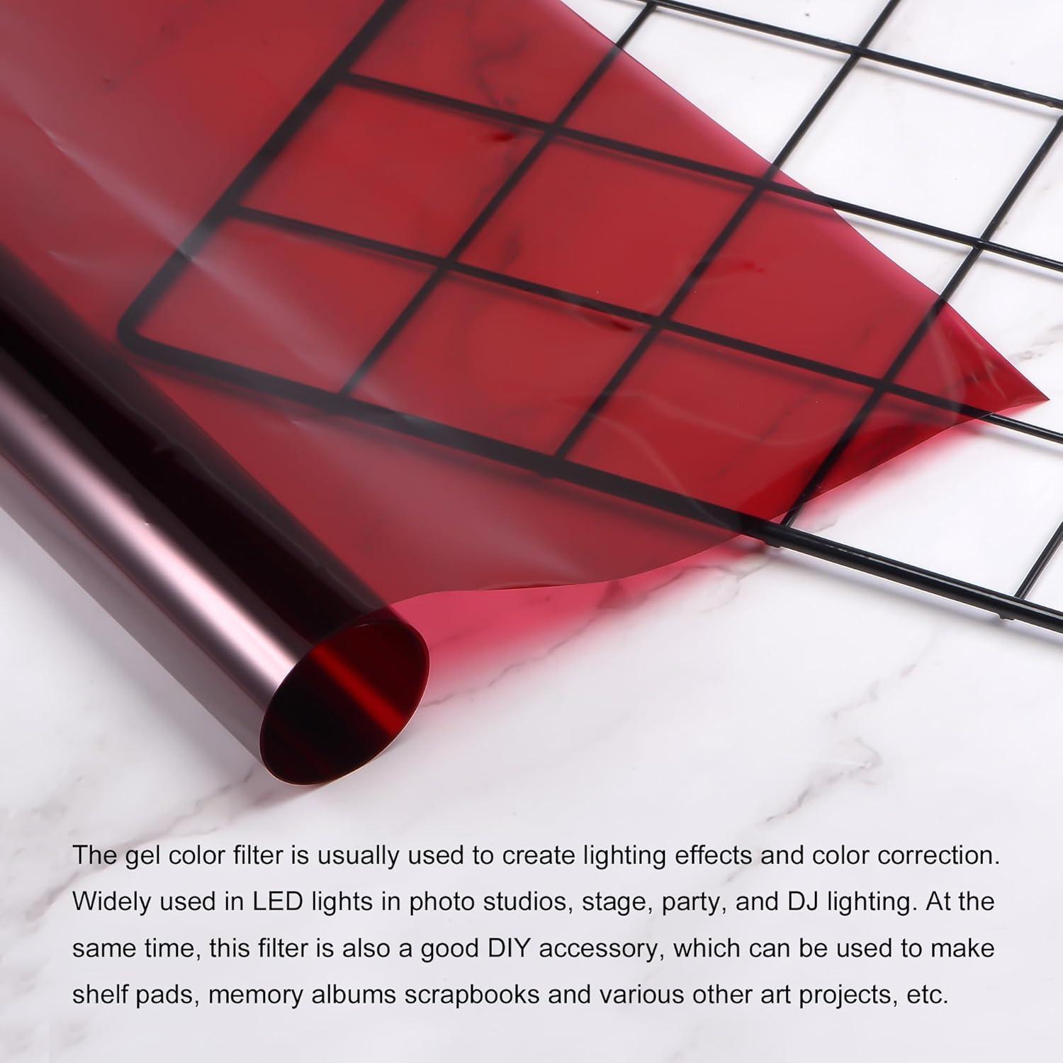 Filtro de Color de Gel MECCANIXITY PVC 40x50cm Rojo Azul Verde