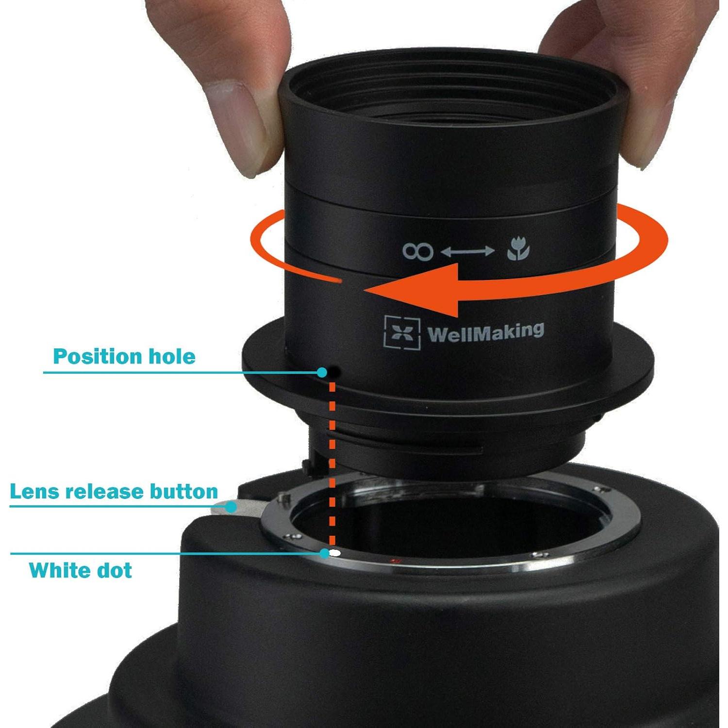 Snoot Óptico Wellmaking S80LED para Luces LED Bowens - 90% Brillante