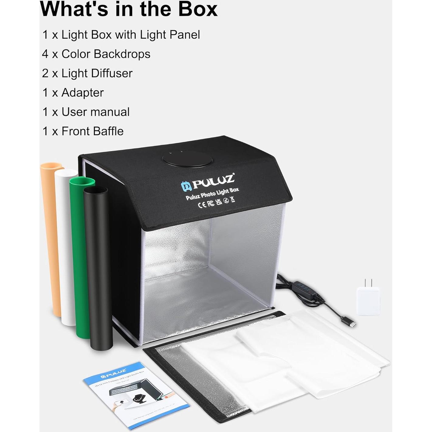 Caja de Luz Fotográfica PULUZ 40.64x30.48cm con 320 LED