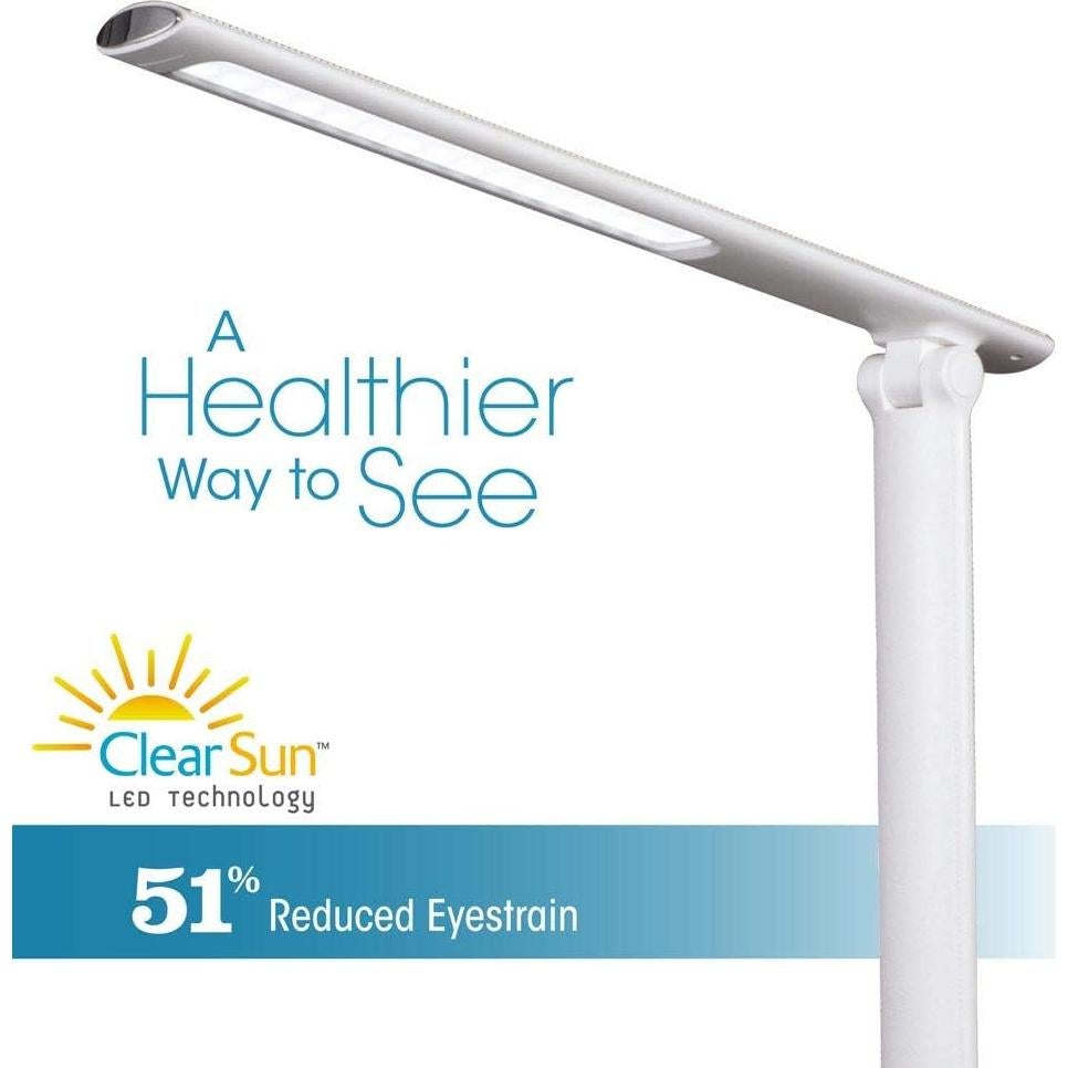 Ottlite Emerge LED Desk Lamp with 2.1A USB Charging Port