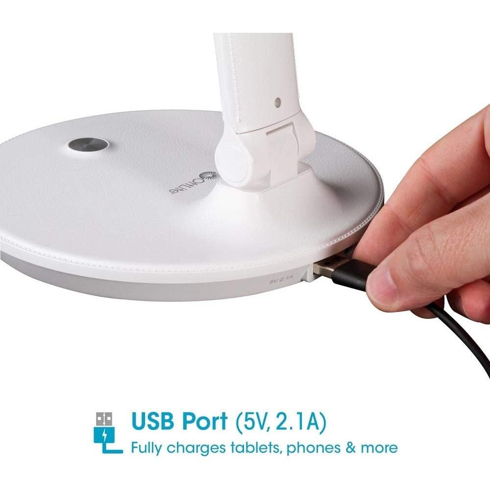Ottlite Emerge LED Desk Lamp with 2.1A USB Charging Port