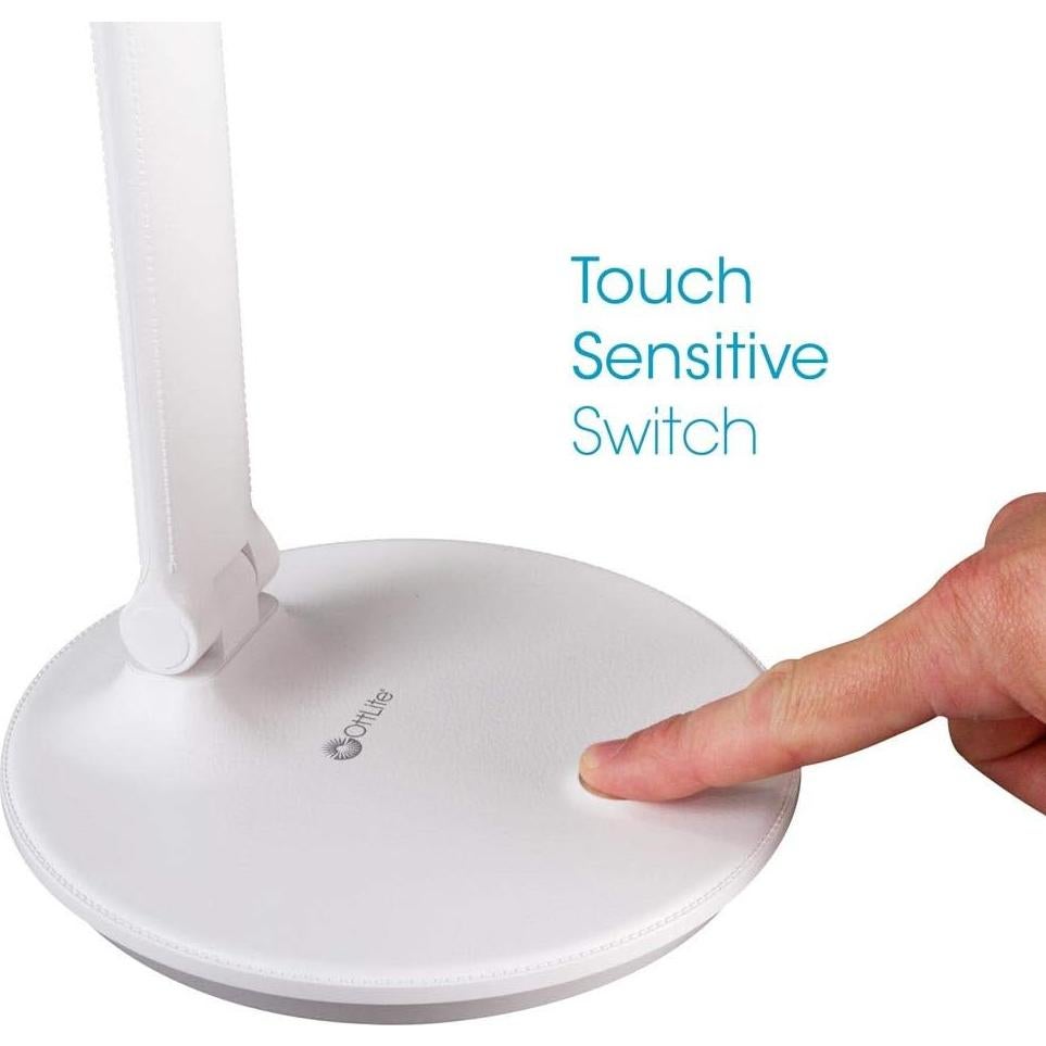 Ottlite Emerge LED Desk Lamp with 2.1A USB Charging Port