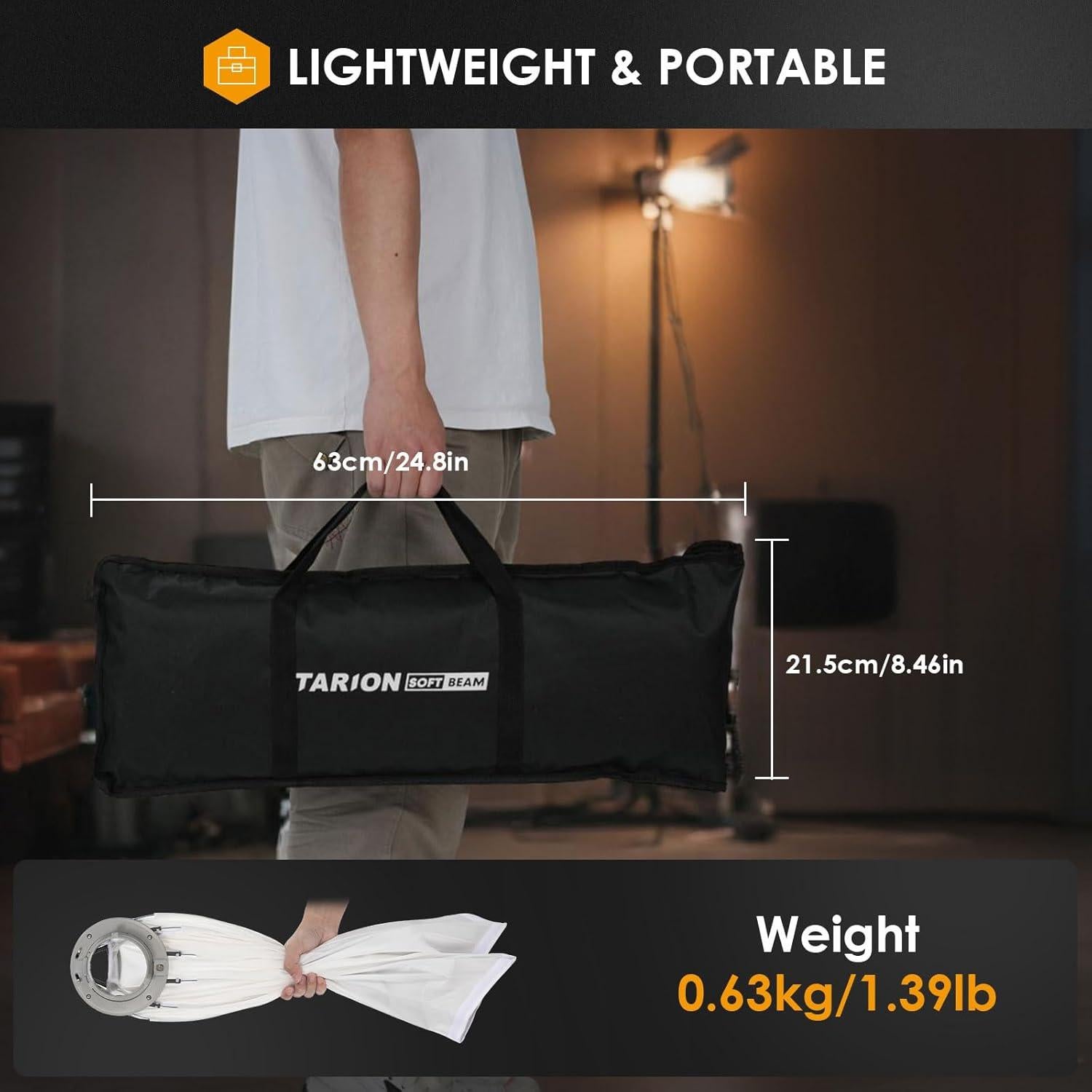 Softbox Invertido TARION 65cm con Montura Bowens y Bolsa