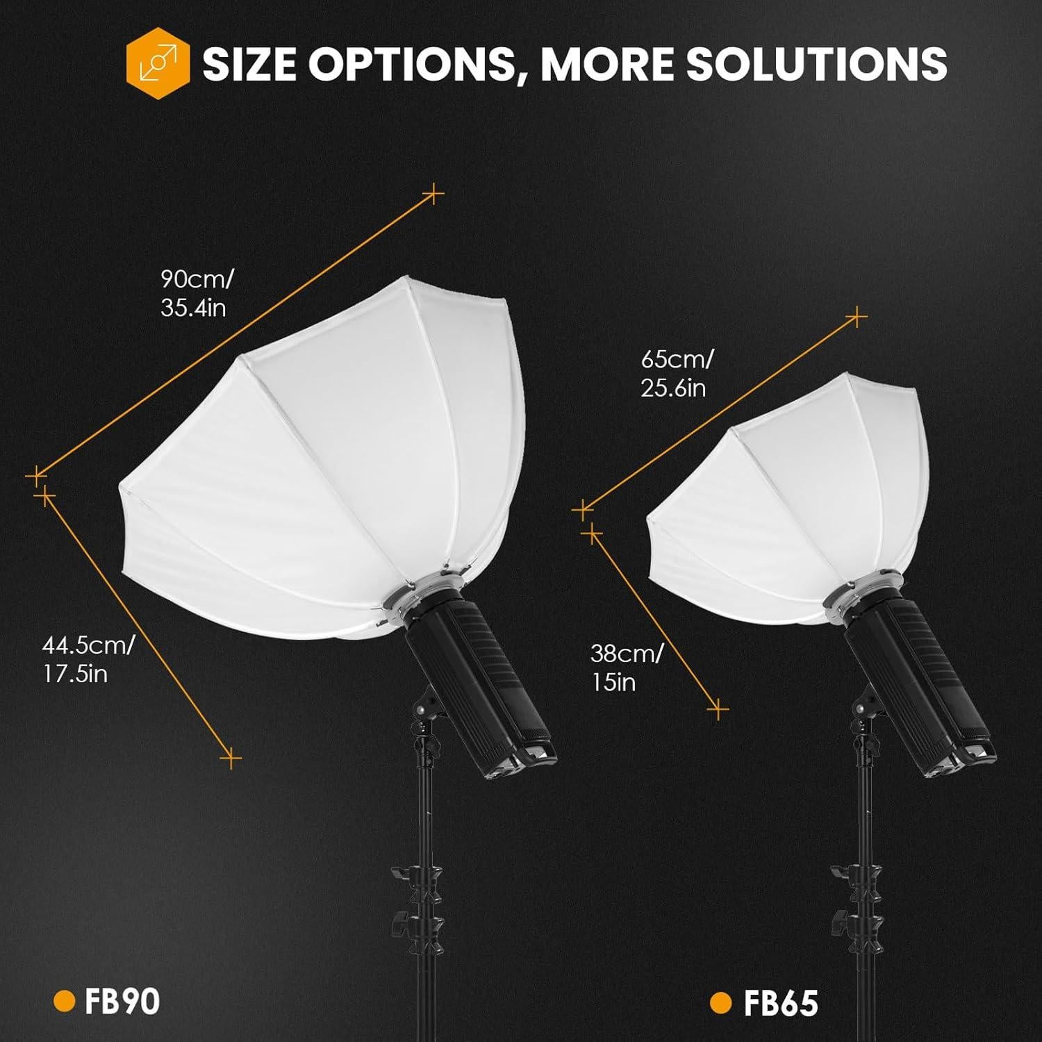 Softbox Invertido TARION 65cm con Montura Bowens y Bolsa